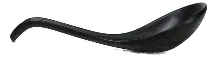 Contemporary Black Melamine Asian Soup Spoons With Ladle Hook Pack Of 12 Set