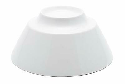 Contemporary Design Large White Porcelain Trapezoid Round Bowl 44oz 8.5"Diameter