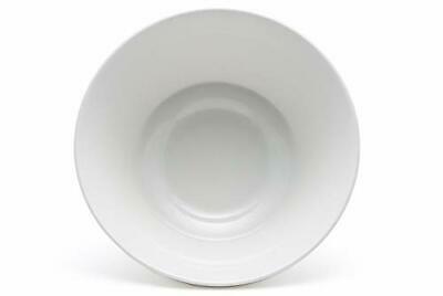 Contemporary Design Large White Porcelain Trapezoid Round Bowl 44oz 8.5"Diameter