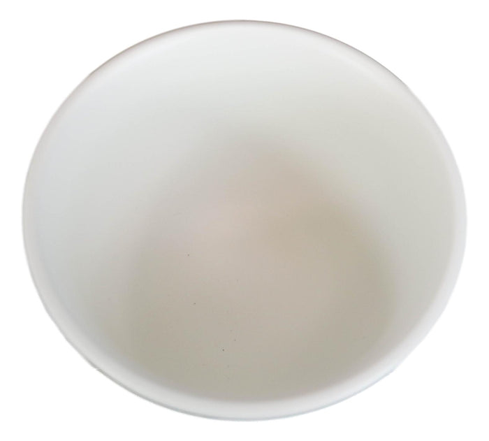 Contemporary Ridged Matte White Jade Melamine Rice Soup Dessert Bowls Pack Of 6