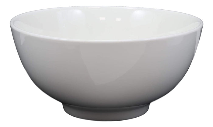 Contemporary White Porcelain Large Ramen Pho Udon Soup Bowls 48oz 8.25"D (Set 3)