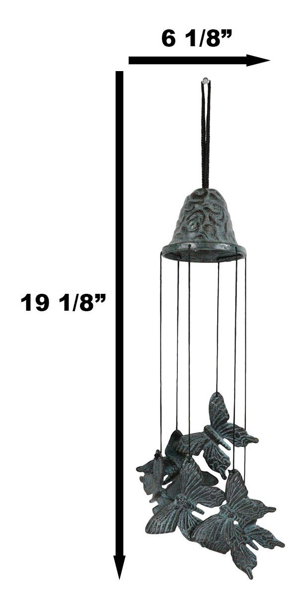 Cozy Cottage Garden Butterfly Mariposa Brass Resonant Relaxing Wind Chime Patio