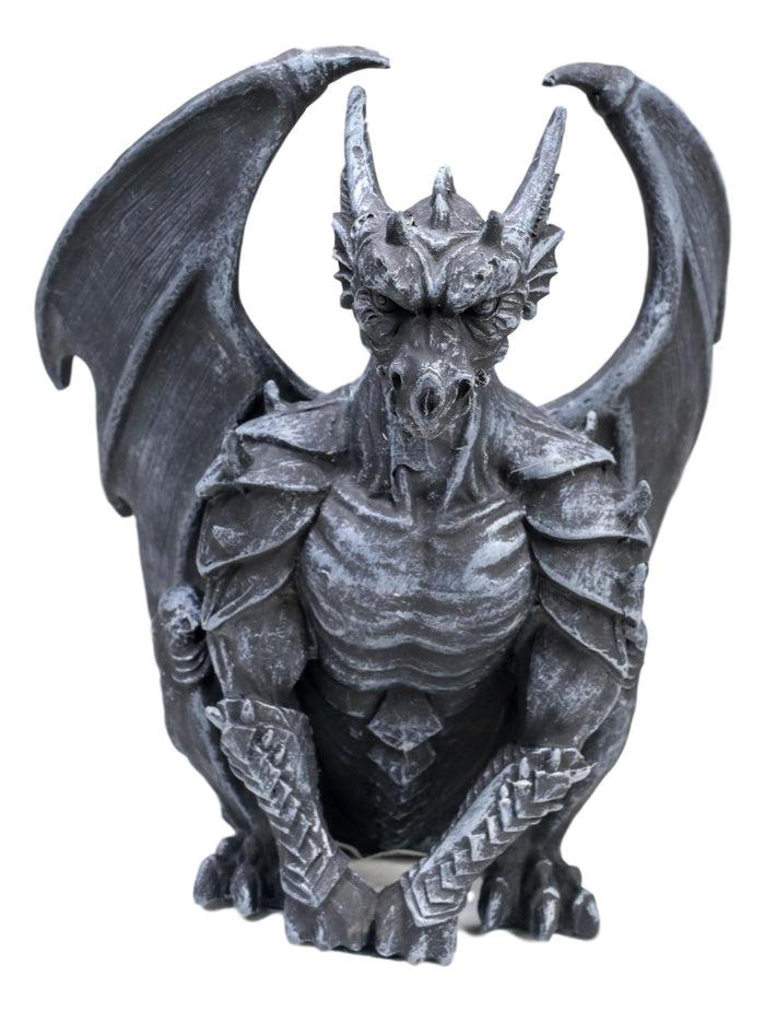 Crouching Gothic Winged Dragon Guardian Chimera Gargoyle Decorative Figurine