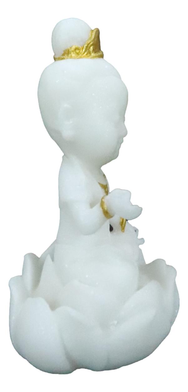Cultural Art Amitabha Buddha Seated On Lotus Feng Shui Zen Vastu Mini Figurine