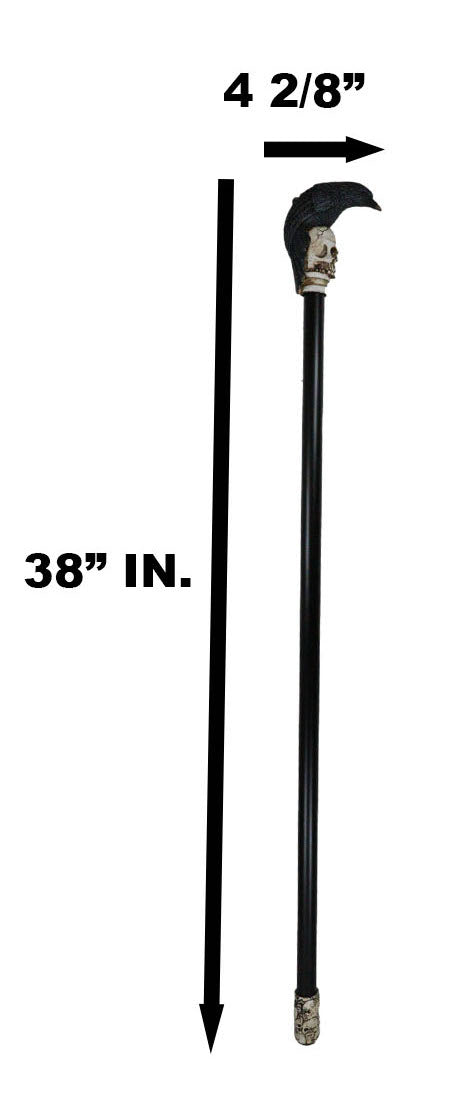 Dark Raven Crow On Skull Walking Cane Ghosts Of Silent Hill Resin Fiber Glass