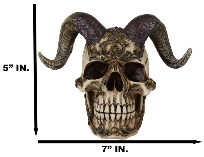 Day Of The Dead El Diablo Horned Devil Skull Hell Spawned Imp Ram Demon Figurine