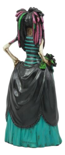 Day Of The Dead Gothic Skeleton Bride In Evening Gown Statue Love Never Dies
