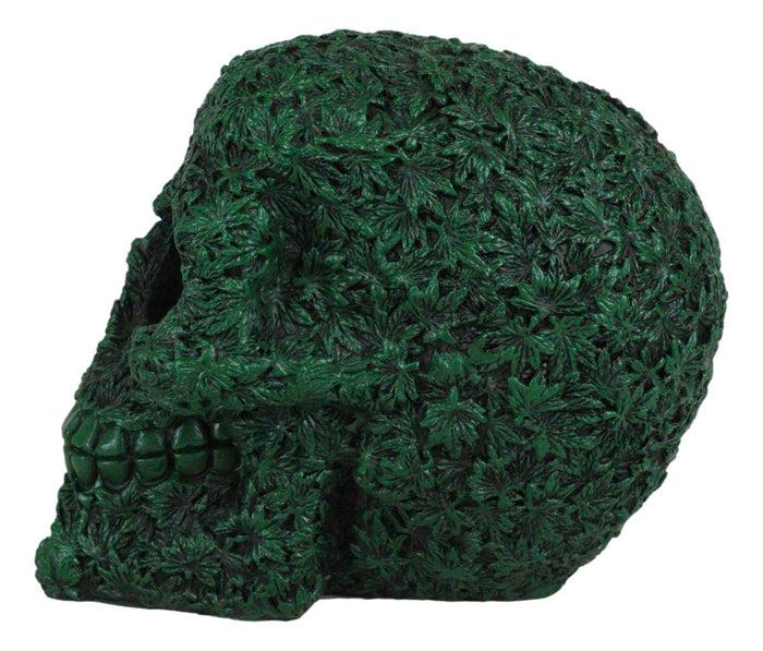 Day Of The Dead Greenman Ent Green Petal Leaves Flora Fauna Skull Figurine