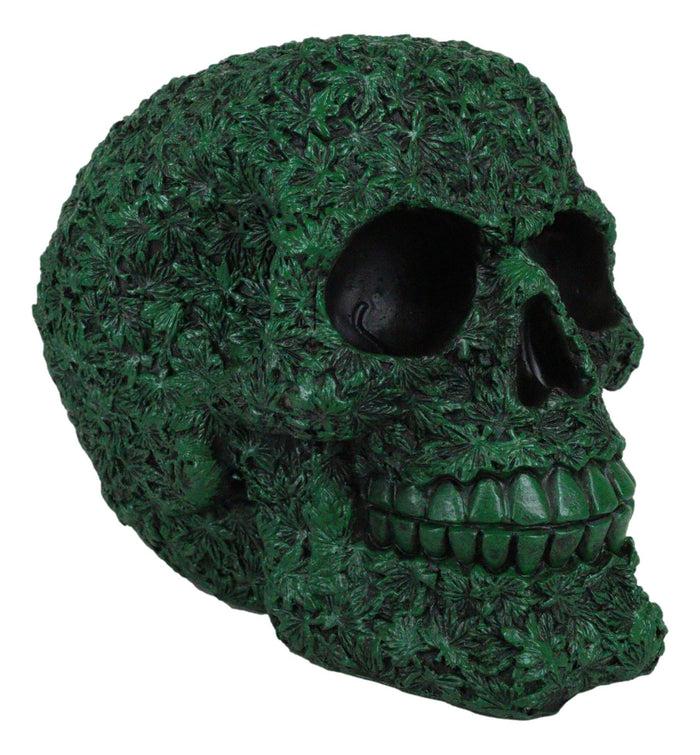 Day Of The Dead Greenman Ent Green Petal Leaves Flora Fauna Skull Figurine