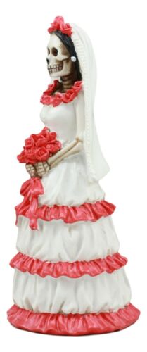 Day Of The Dead Romantic Wedding Skeleton Bride Rosa Statue Dia De Muertos Love