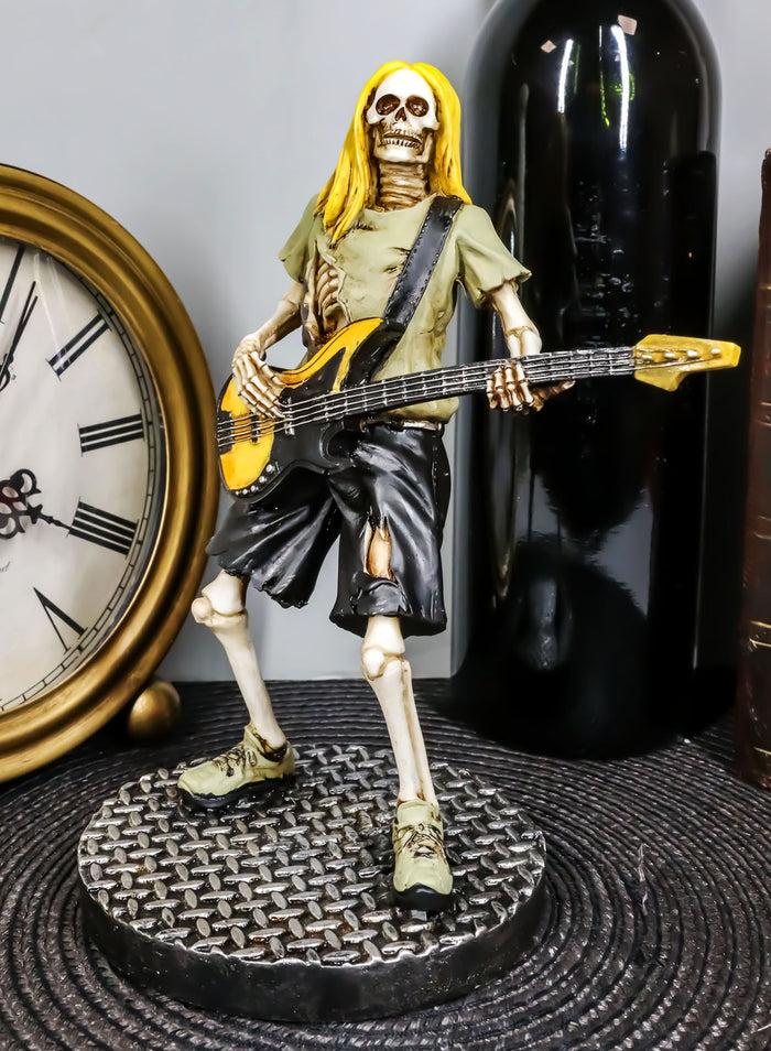 Day Of The Dead Skeleton Bass Player Figurine Rock Band From Hell Underworld