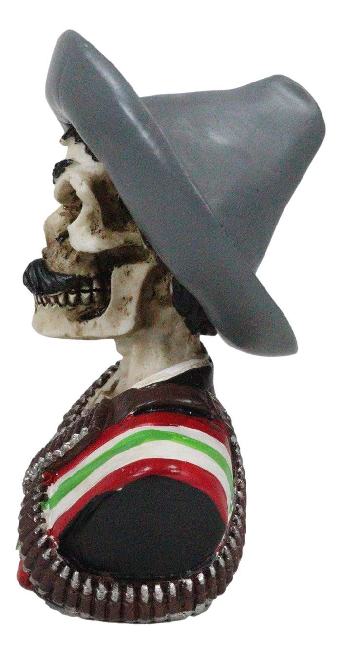 Day Of The Dead Skeleton Emiliano Zapata Salazar Patriotic Bust Figurine Skull