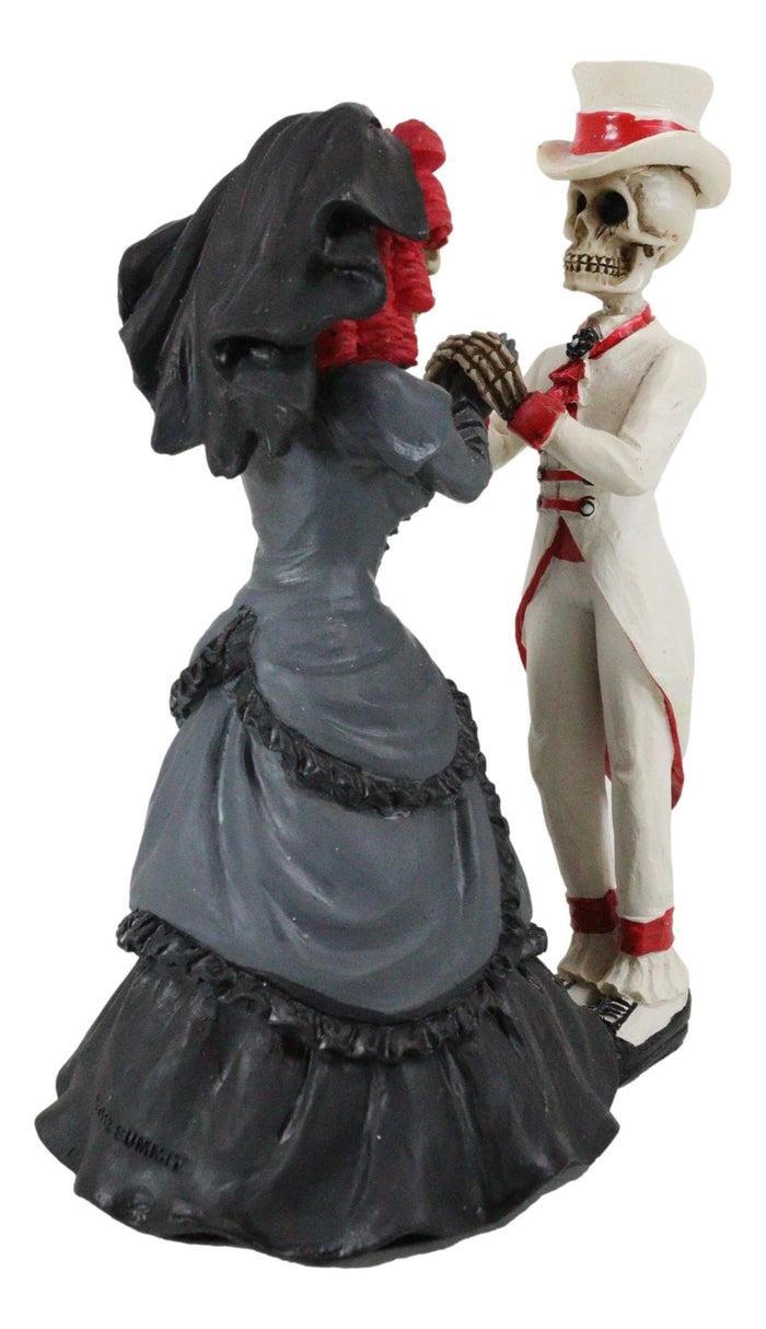 Day Of The Dead Wedding Skeleton Couple Bride And Groom Statue Love Never Dies