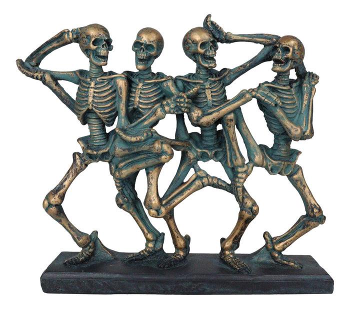 Day Of The Dead Whimsical Skeletons Party Dancing Side By Side Macabre Figurine