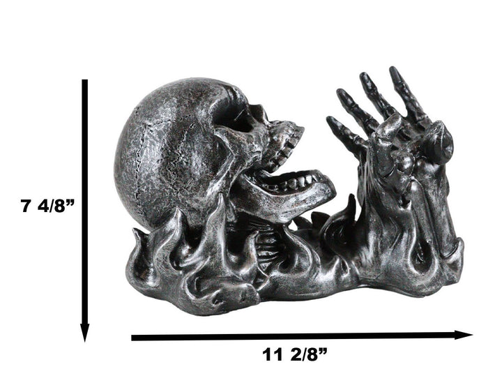 Dead Rising Skull Hell's Booze Ghost Rider Flame Skeleton Wine Holder Figurine