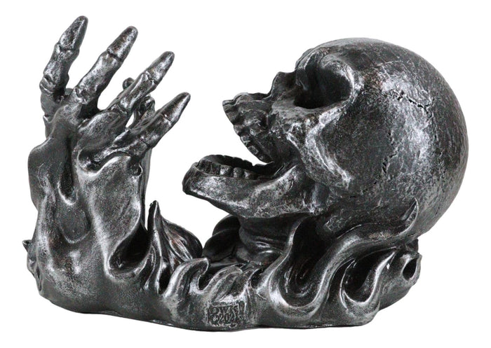 Dead Rising Skull Hell's Booze Ghost Rider Flame Skeleton Wine Holder Figurine
