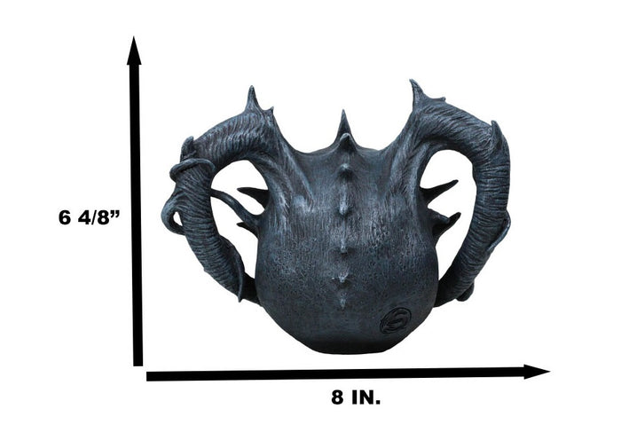 Death Embers Spawn Of Hell Spiked Horns Maleficent Demon Lord Skull Figurine