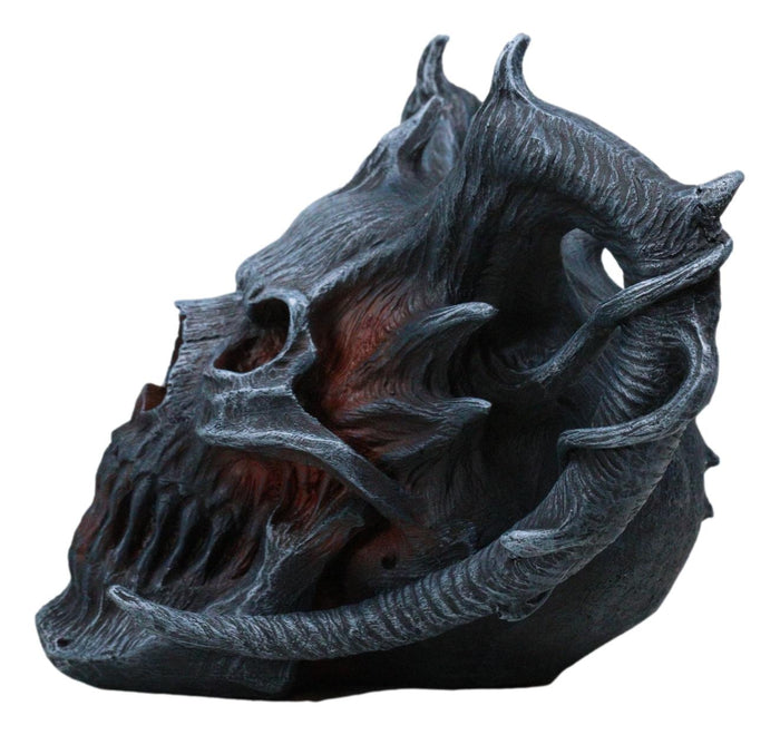 Death Embers Spawn Of Hell Spiked Horns Maleficent Demon Lord Skull Figurine