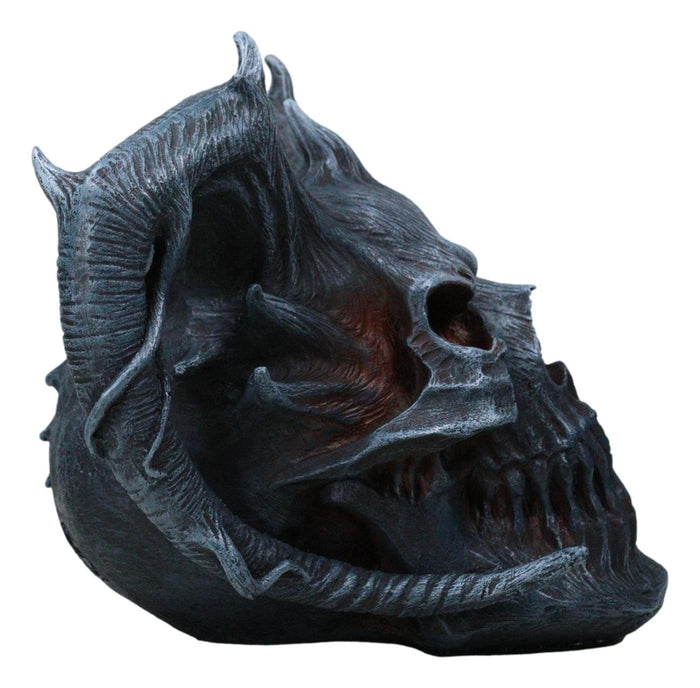 Death Embers Spawn Of Hell Spiked Horns Maleficent Demon Lord Skull Figurine