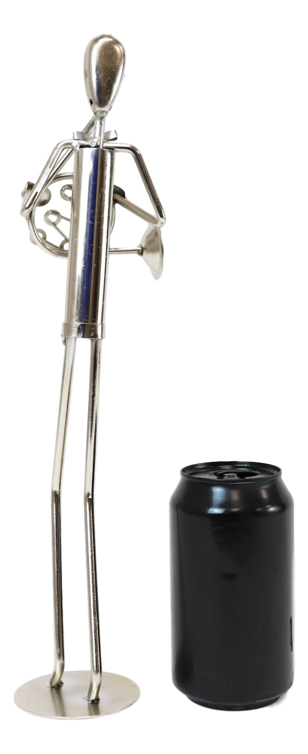 Decorative Hand Made Recycled Metal Tuba Instrument Player Musician Statue