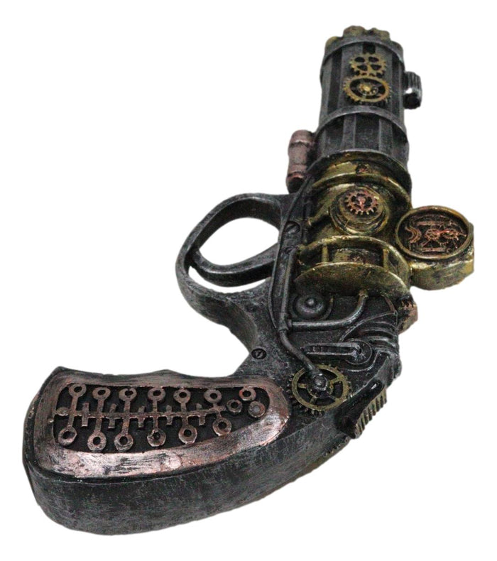 Decorative Industrial Sci Fi Steampunk Blaster Pistol Gun Prototype Figurine