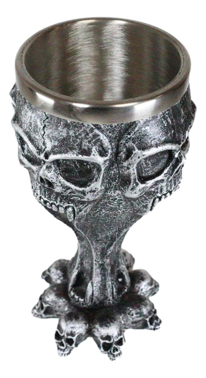 Distorted Skull Alien Extra Terrestrial Fossil 5oz Wine Drink Goblet Chalice