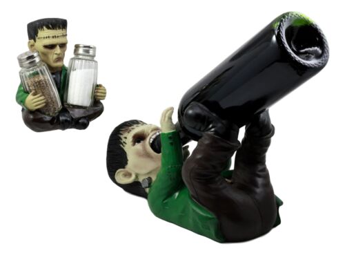 Dr Victor Frankenstein Wine Holder And Salt Pepper Shakers Holder Figurine Set