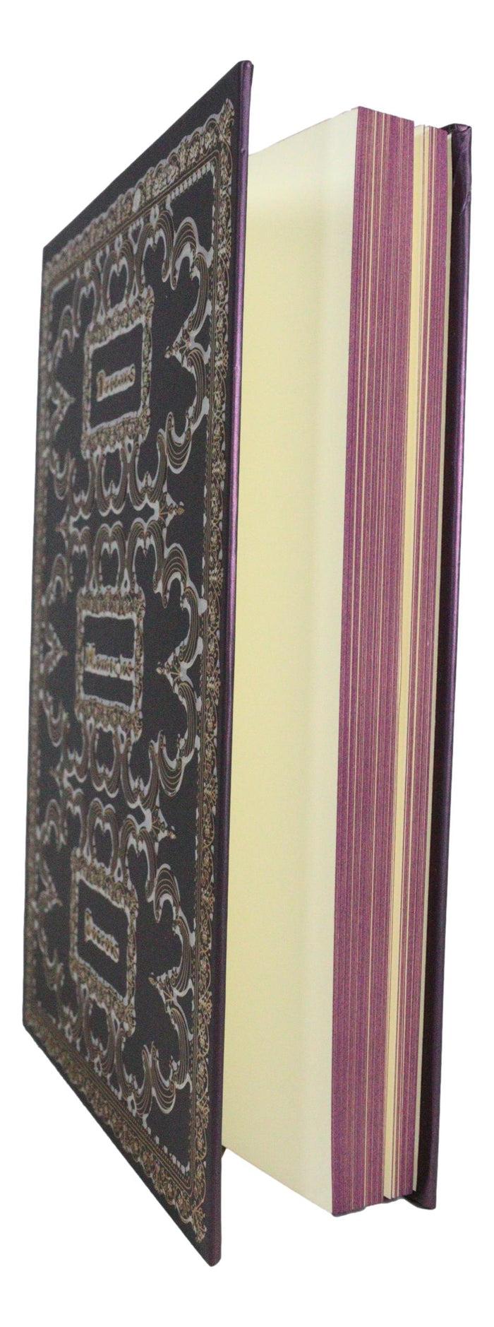 Dreams Memories Secrets Floral Scroll Art Embossed Blank Page Journal Book