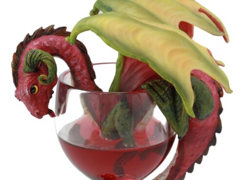 Drunken Red Wine Spirit Dragon Statue Medieval Renaissance Fantasy Decor Figure