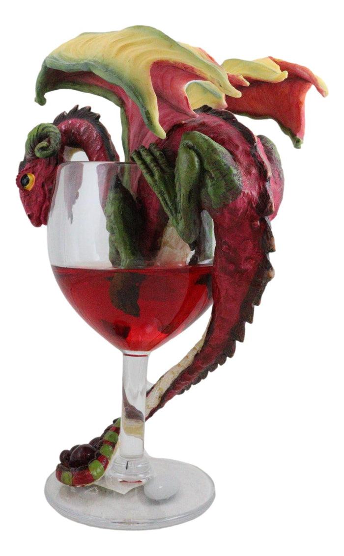 Drunken Red Wine Spirit Dragon Statue Medieval Renaissance Fantasy Decor Figure