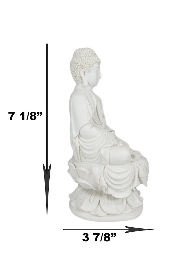 Eastern Enlightenment Meditating Buddha Amitabha Statue 7.25"H Home Altar Zen