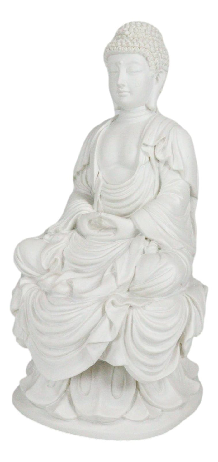 Eastern Enlightenment Meditating Buddha Amitabha Statue 7.25"H Home Altar Zen