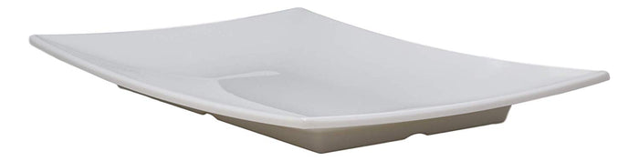 Ebros 11.5" White Large Modern Serving Plate Entrees Serveware Platter SET OF 2