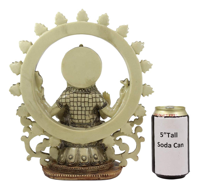 Ebros 11.75" Tall Hindu Vastu Supreme God Nataraja Ganesha Chaturthi On Lotus Throne With Mouse And Arch Ring Of Fire Statue Ganapati Elephant Deity Patron Of Success Arts And Wisdom Hinduism