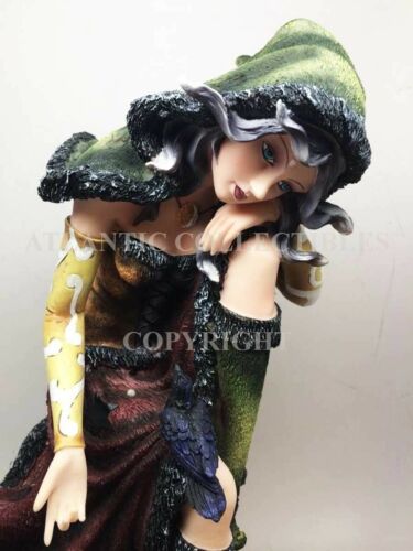 Ebros 15.25 Inch Sun And Moon Sitting Witch With Lantern Statue Figurine