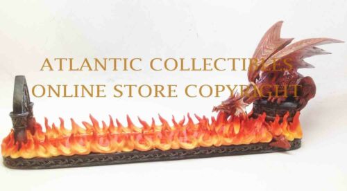 Ebros 15 Inch Fire Breathing Dragon Resin Incense Holder Statue Figurine