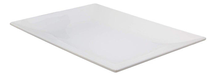 Ebros 15" L White Melamine Rectangular Serving Plate Or Slate Or Dish SET OF 3