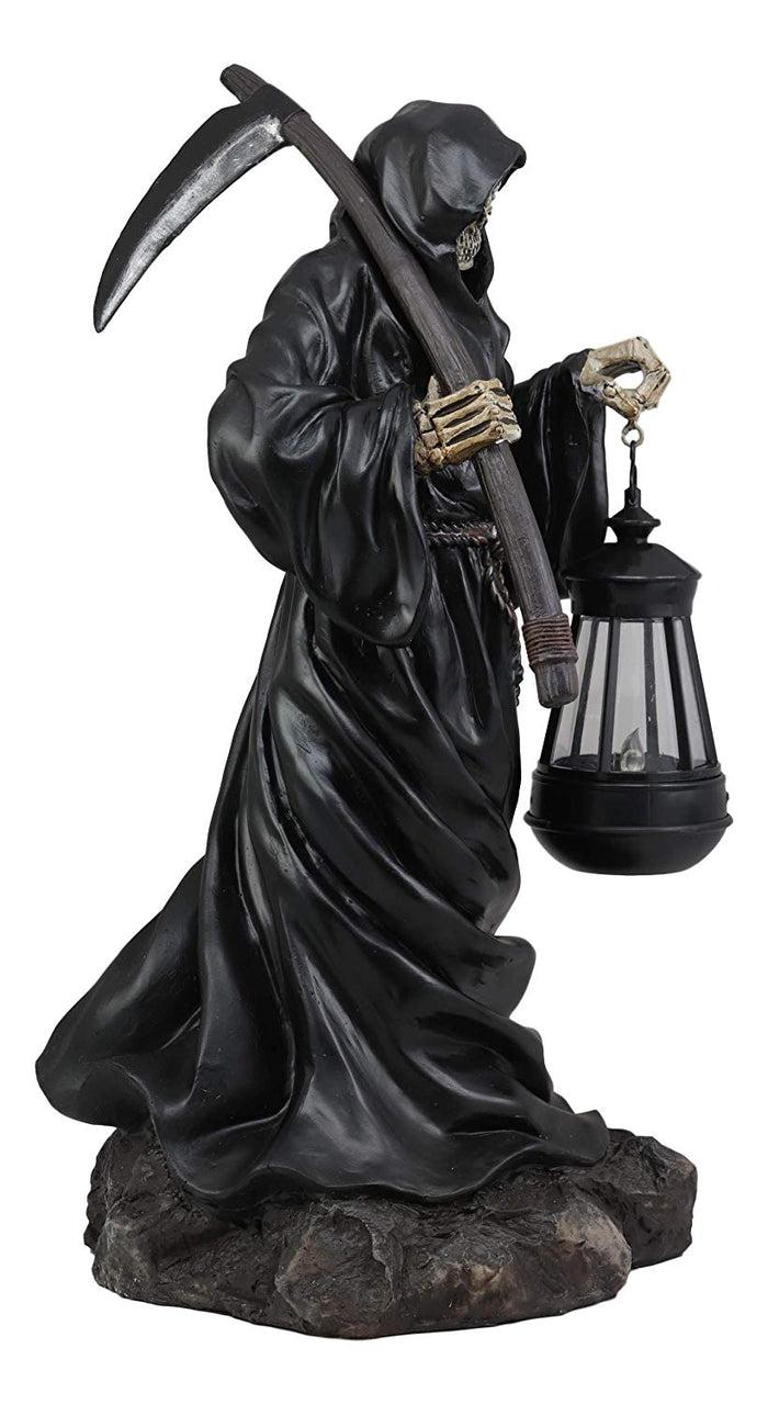 Ebros 16.5"Tall Beacon Of The Styx Grim Reaper Solar Lantern LED Light Statue