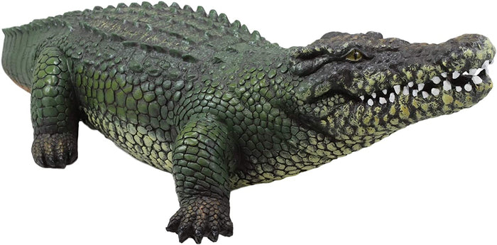 Ebros 21" Long Realistic Alligator Crocodile Statue Home And Garden Figurine