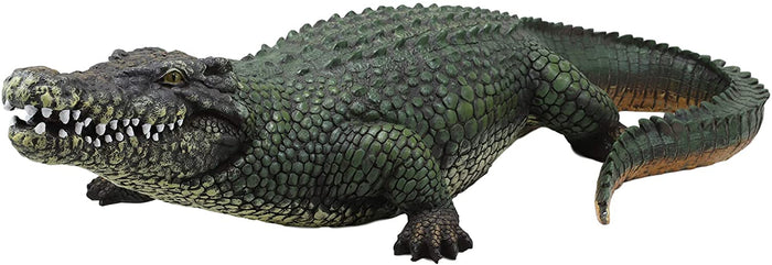 Ebros 21" Long Realistic Alligator Crocodile Statue Home And Garden Figurine