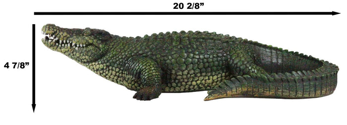 Ebros 21" Long Realistic Alligator Crocodile Statue Home And Garden Figurine