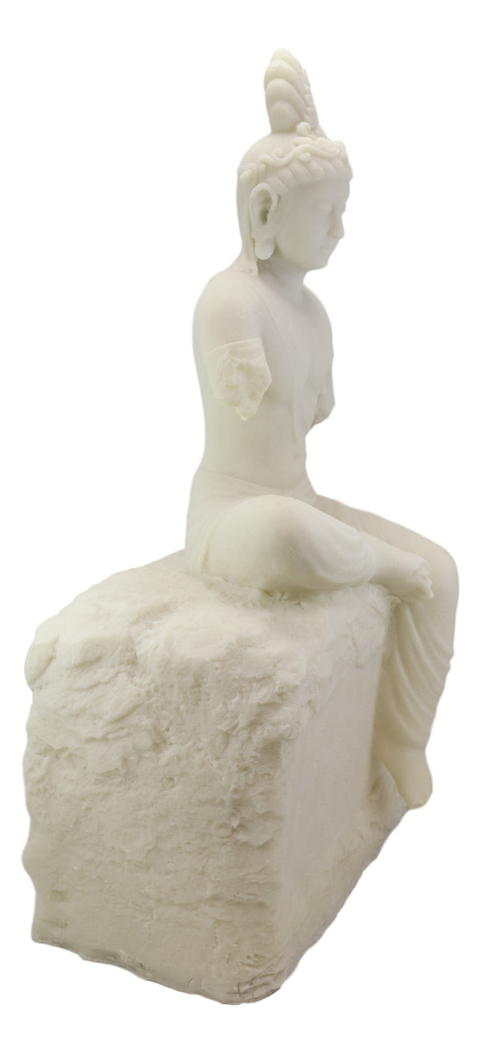 Ebros 24"H Large Armless Goddess Of Compassion Kuan Yin Sitting On Mantra Rock Statue