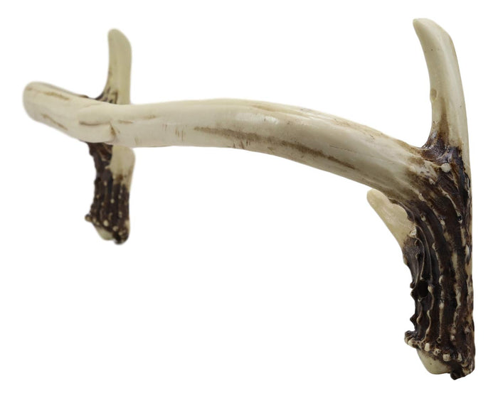 Ebros 25" Wide Western Rustic Hunters Stag Deer Antler Towel Bar Rack Wall Hooks Decor Plaque Multi-Purpose Antlers Hook Racks Bathroom Vanity Accent Organizer Decorative Hanger