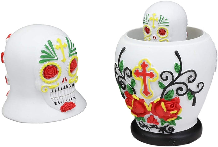 Ebros 3 Piece Set Sugar Skulls Nesting Dolls Matroyshka Babushka Figurines 6" H