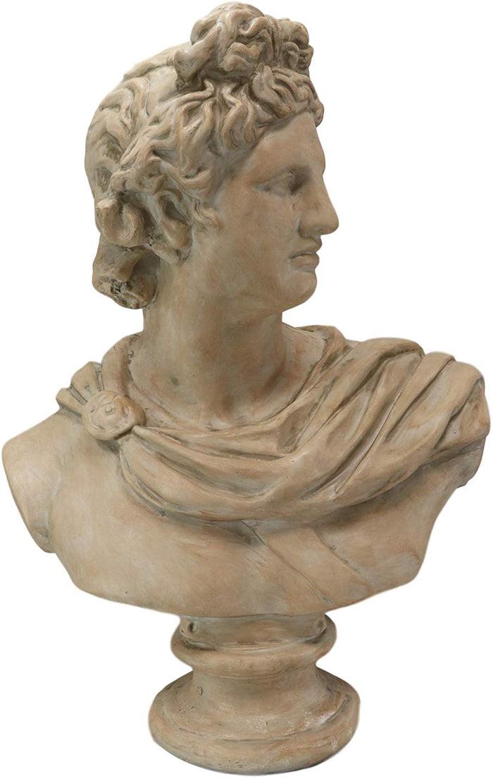 Ebros 32" H Large Ancient Classical Greek Roman God Apollo Belvedere Head Bust