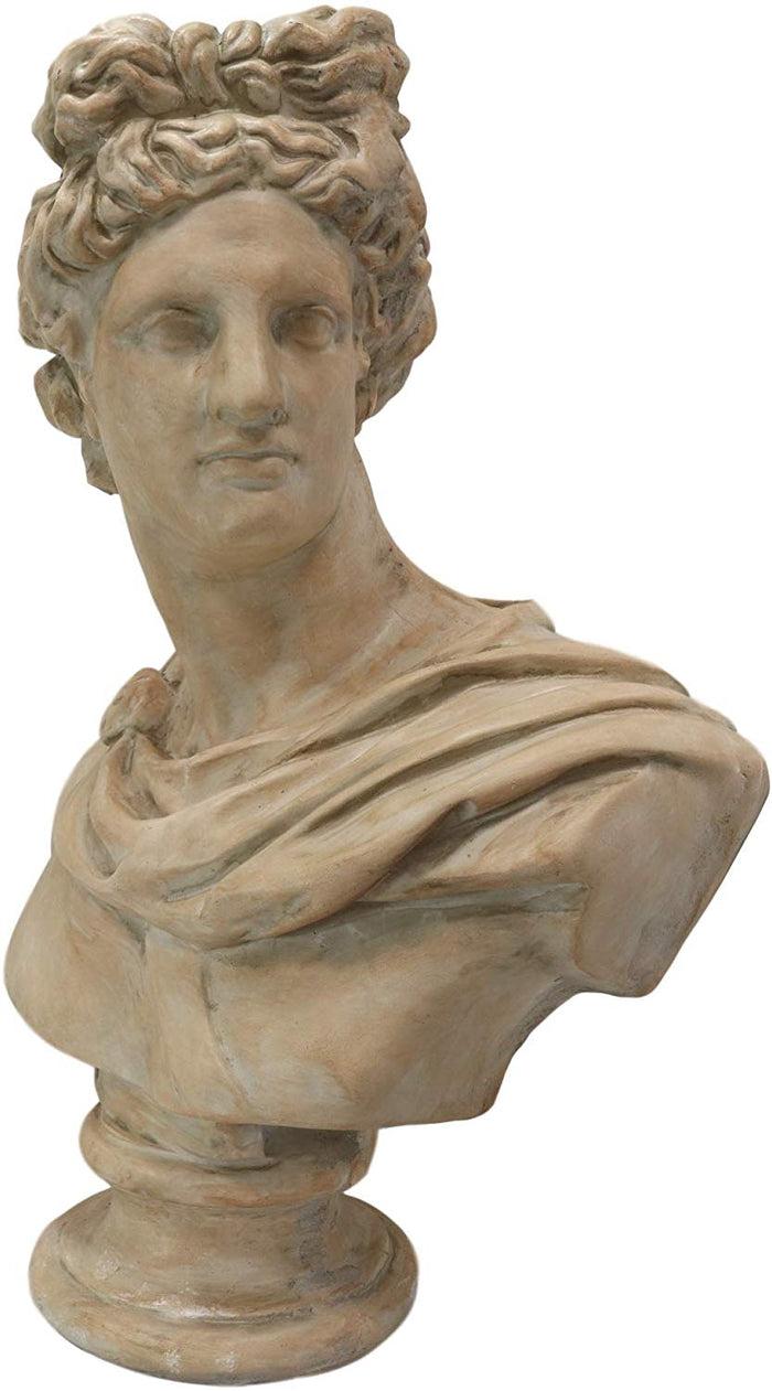 Ebros 32" H Large Ancient Classical Greek Roman God Apollo Belvedere Head Bust