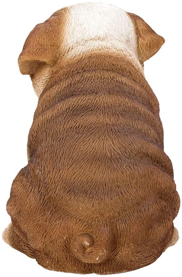 Ebros 5"H Realistic Animal Bulldog Puppy Collectible Home Decor Figurine