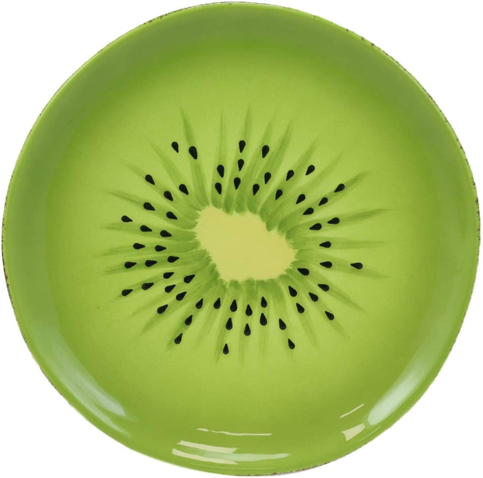 Ebros 6.5" Diameter Gourmet Kitchen Fruity Kiwi Appetizer Serving Plate SET OF 3