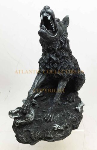Ebros 6.5 Inch Howling Werewolf With Crushed Skull Statue Figurine