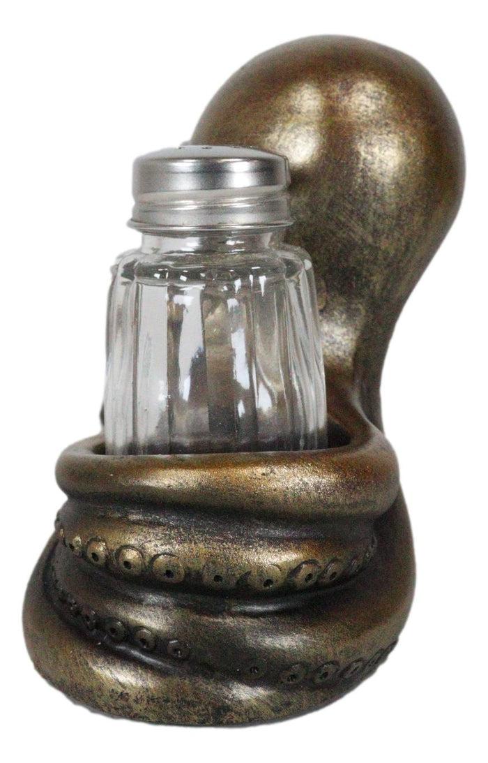 Ebros 6.5"L Giant Octopus Tentacle Spice Glass Salt Pepper Shaker Holder Figurine